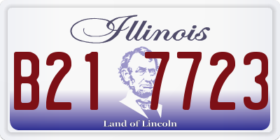 IL license plate B217723