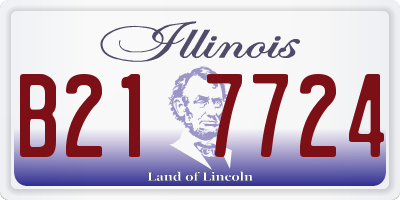 IL license plate B217724