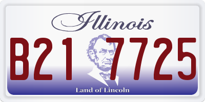 IL license plate B217725