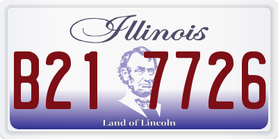 IL license plate B217726
