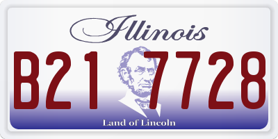 IL license plate B217728