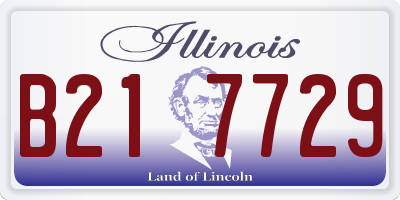 IL license plate B217729