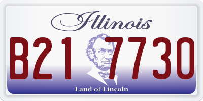IL license plate B217730