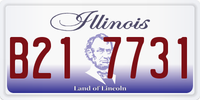 IL license plate B217731
