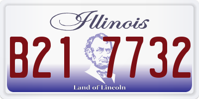 IL license plate B217732