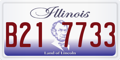 IL license plate B217733