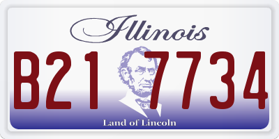 IL license plate B217734