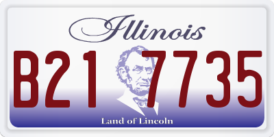 IL license plate B217735