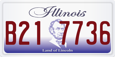 IL license plate B217736
