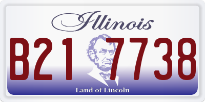 IL license plate B217738