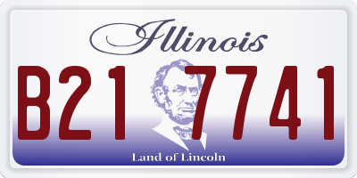 IL license plate B217741