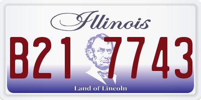 IL license plate B217743