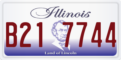 IL license plate B217744