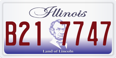 IL license plate B217747