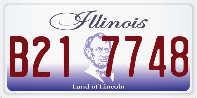 IL license plate B217748