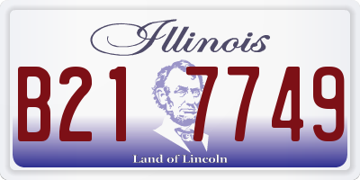 IL license plate B217749