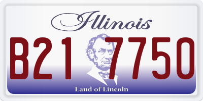 IL license plate B217750