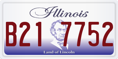 IL license plate B217752