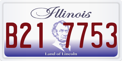IL license plate B217753