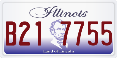 IL license plate B217755