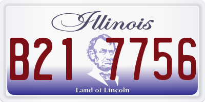 IL license plate B217756