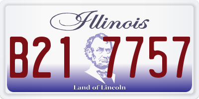 IL license plate B217757