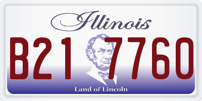 IL license plate B217760