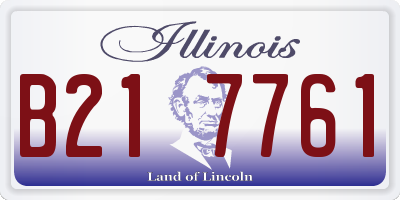 IL license plate B217761