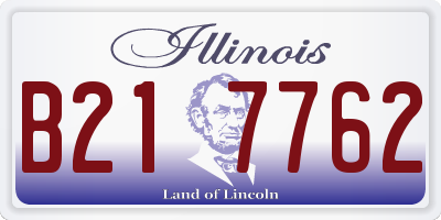 IL license plate B217762