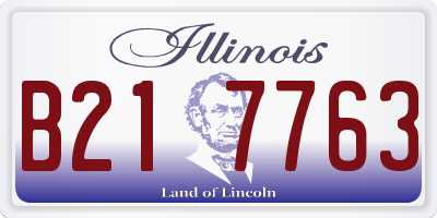 IL license plate B217763