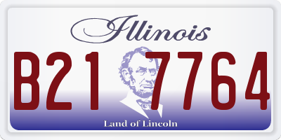 IL license plate B217764