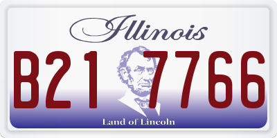 IL license plate B217766