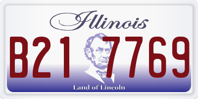 IL license plate B217769