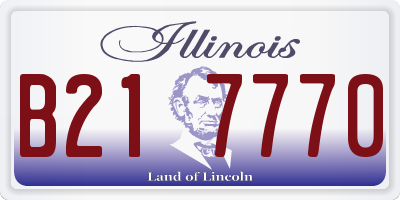 IL license plate B217770
