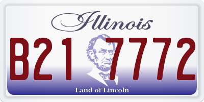 IL license plate B217772
