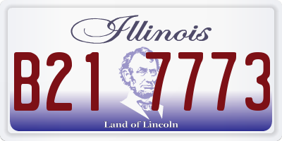 IL license plate B217773