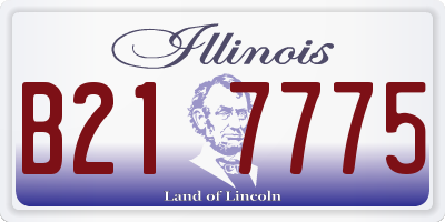 IL license plate B217775