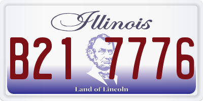 IL license plate B217776