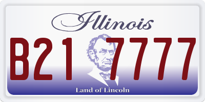 IL license plate B217777