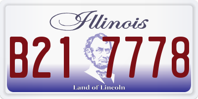 IL license plate B217778