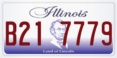 IL license plate B217779