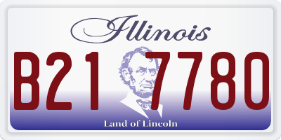 IL license plate B217780