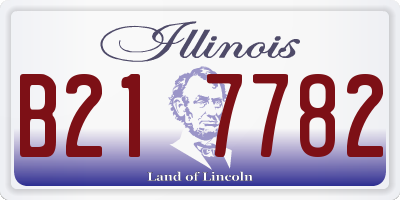 IL license plate B217782