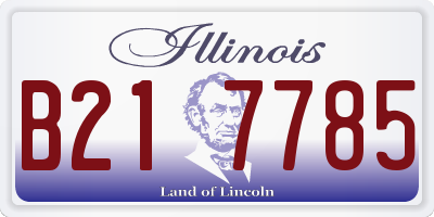 IL license plate B217785