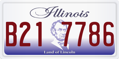IL license plate B217786