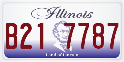 IL license plate B217787