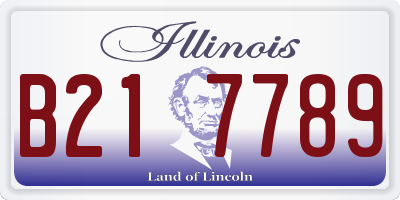 IL license plate B217789
