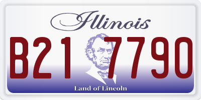 IL license plate B217790