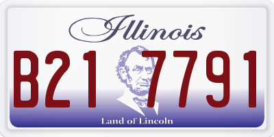 IL license plate B217791