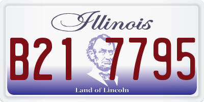 IL license plate B217795